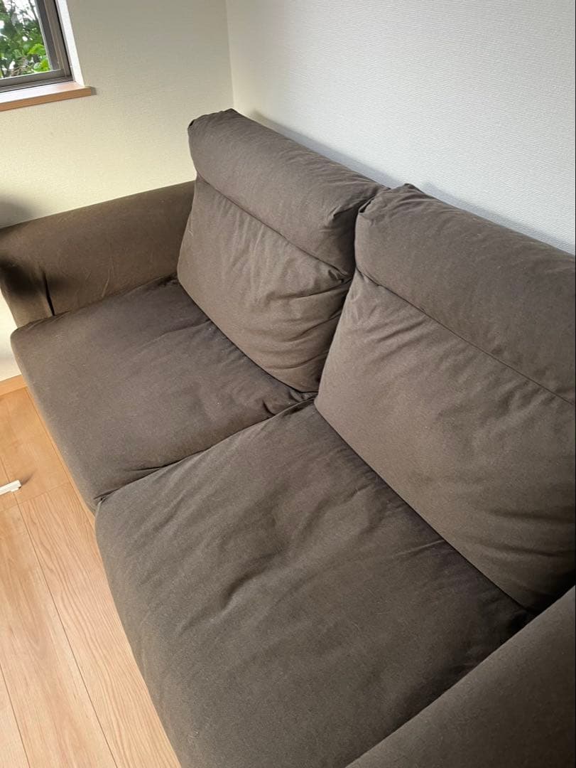 無印良品ソファ2.5シーターフェザーポケットコイルハイバックタイプ