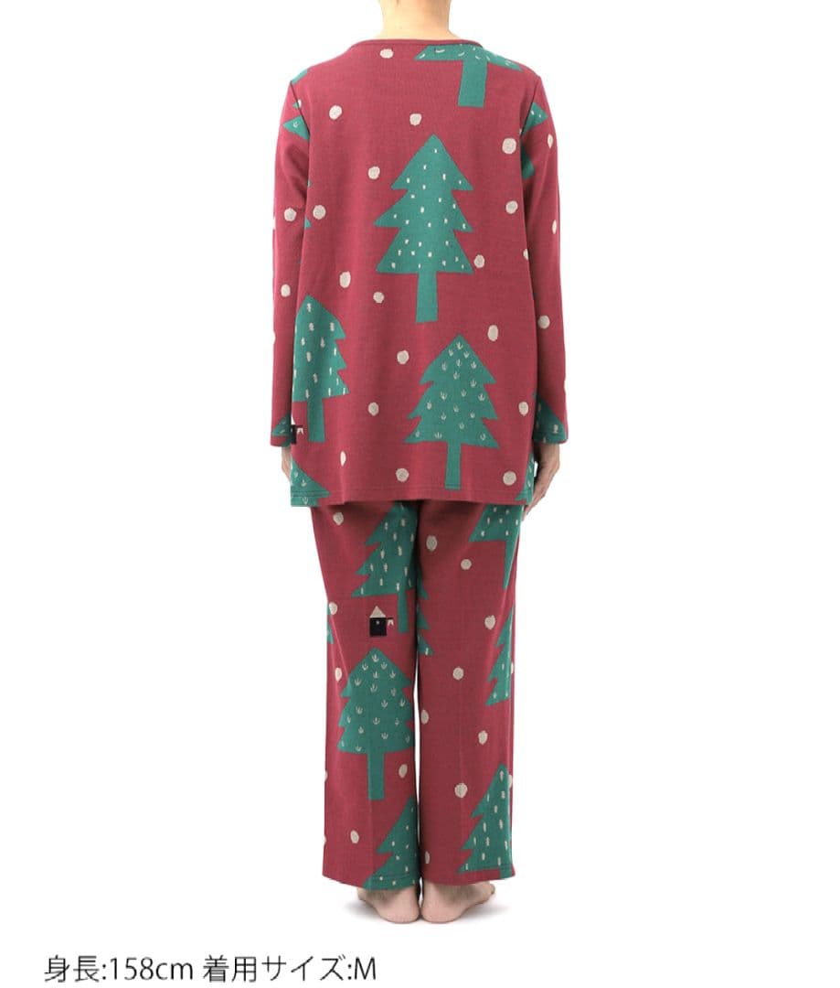 新品タグ付き ワコール パジャマ ルームウェア ツリー レッド M