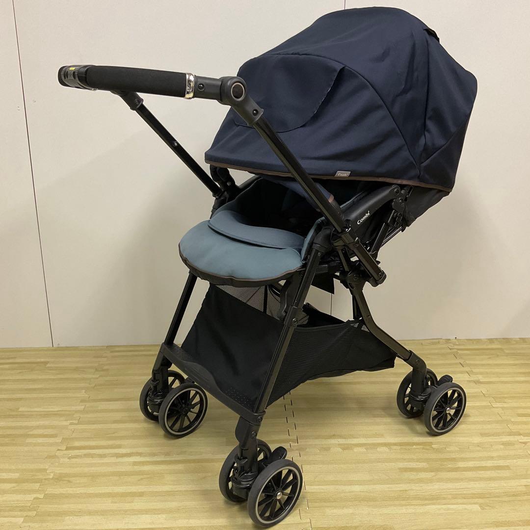 コンビ スゴカルα 4キャス エッグショック コンパクト ヘリンボンネイビー