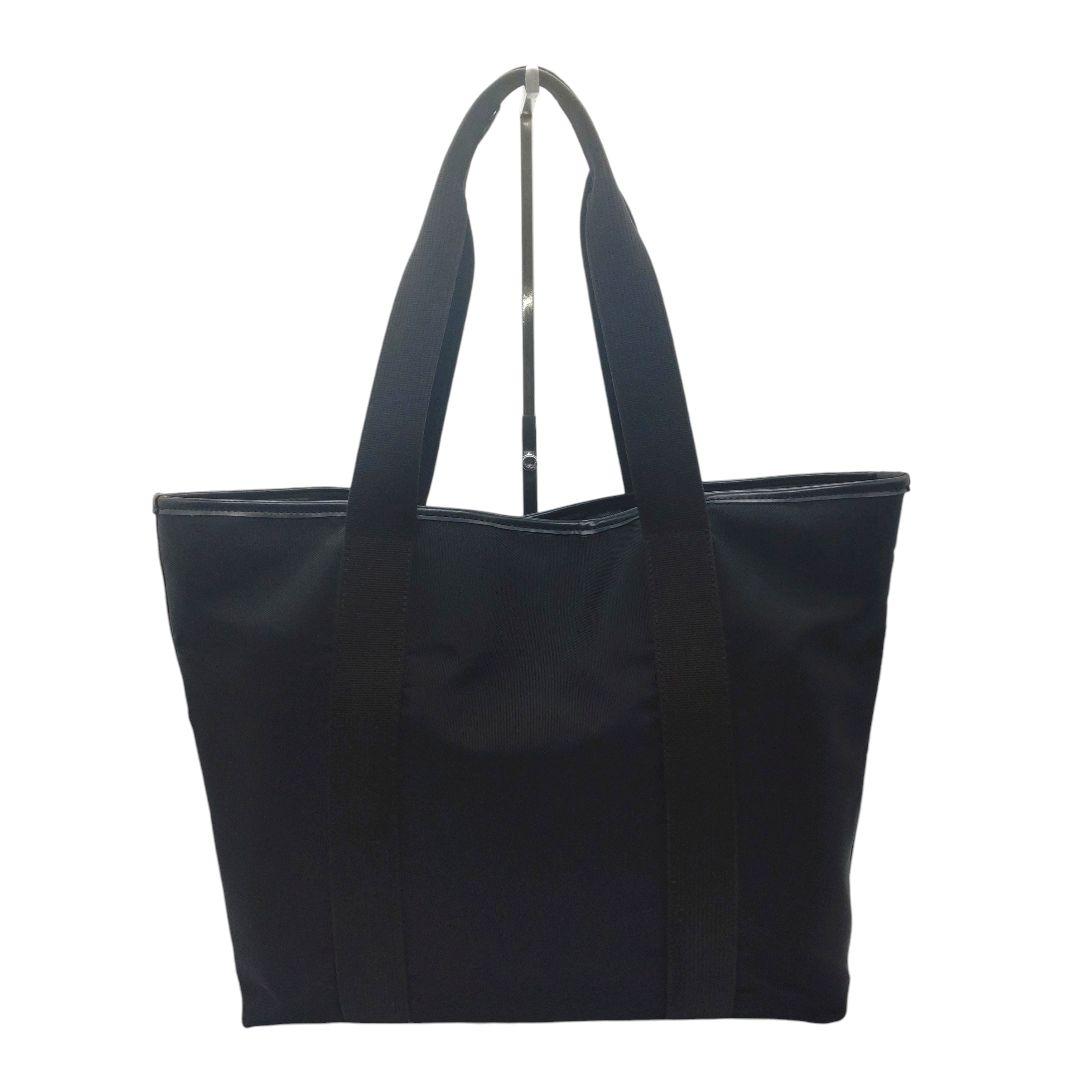 大容量　ブラックレーベルクレストブリッジ　チェック　 ナイロン トートバッグ　黒