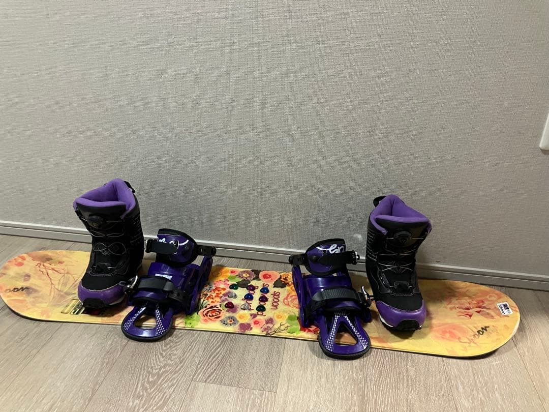 値下げSPOON スノーボード、ビンディングセット（110cm）ブーツおまけ付