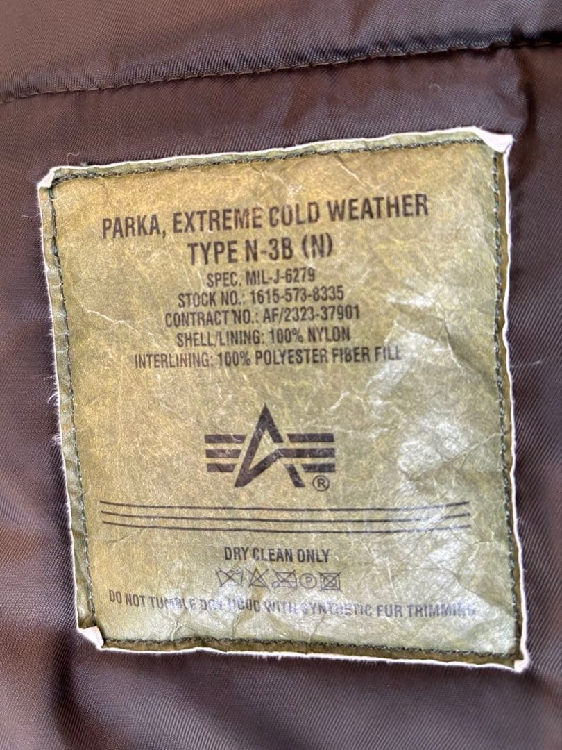 希少junhashimoto×AZ×ALPHA トリプルネームN-3B サイズM