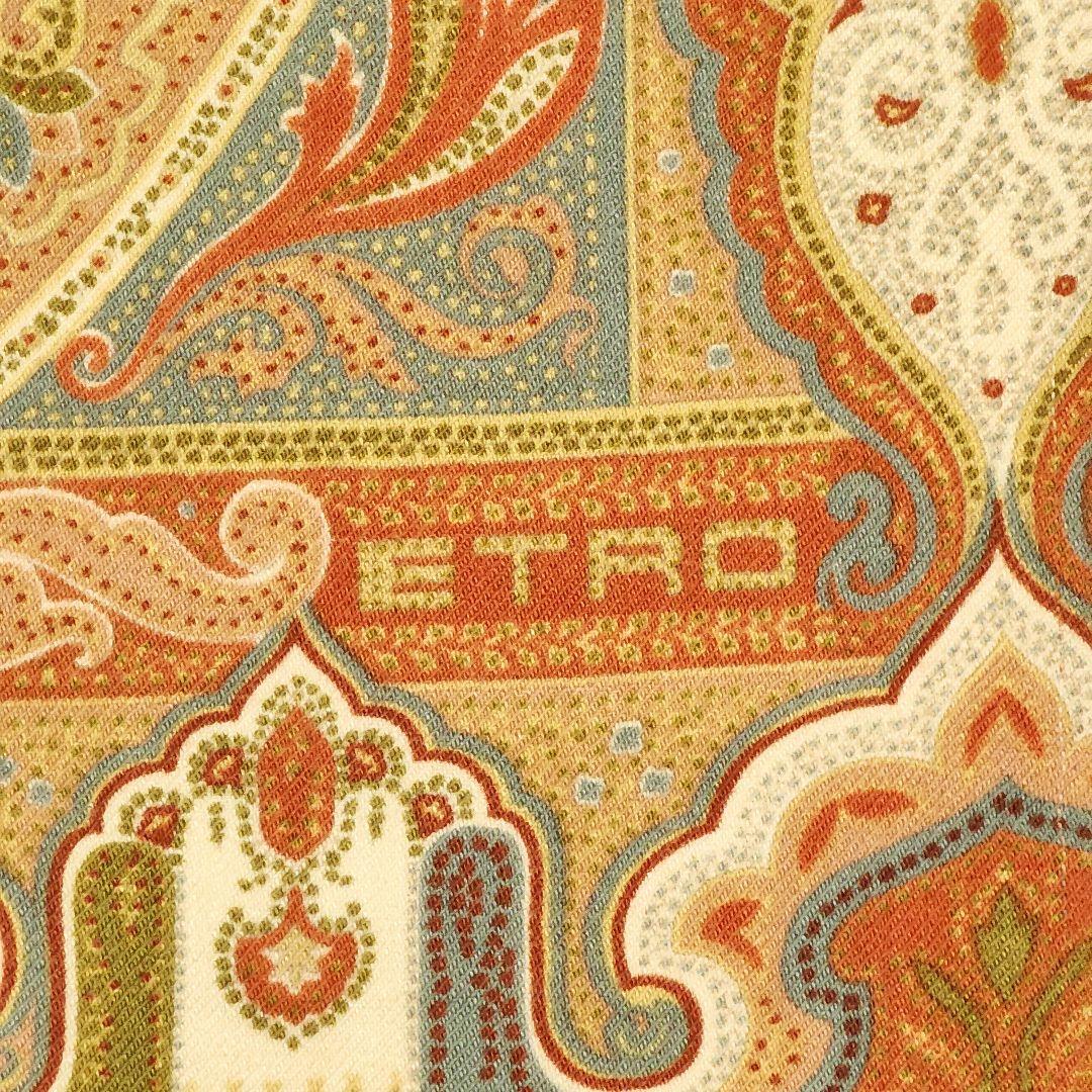 美品★ETRO★ エトロ ストール ペイズリー柄 ウール混 ブラウン ベージュ.