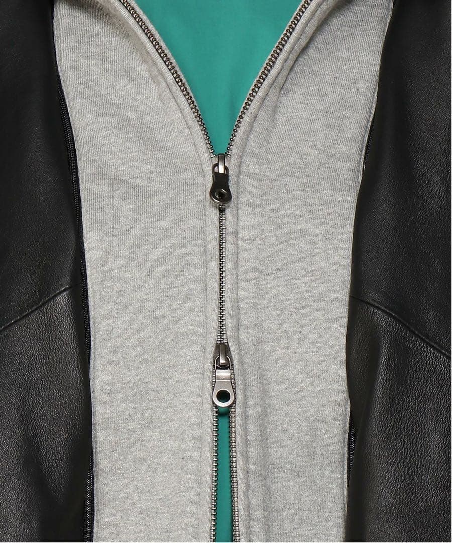 ハーニーズ ニューヨーク　レザー アシメトリージャケット