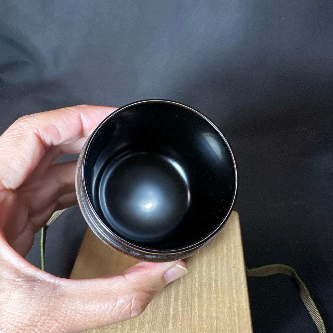 GH49 送料無料　棗　柳蒔絵　松雲　螺鈿　中棗　茶道具　茶道