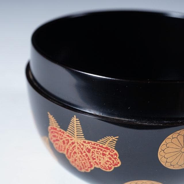 川端近左　高台寺蒔絵平棗　共箱　茶道具　茶器　薄茶　菊桐