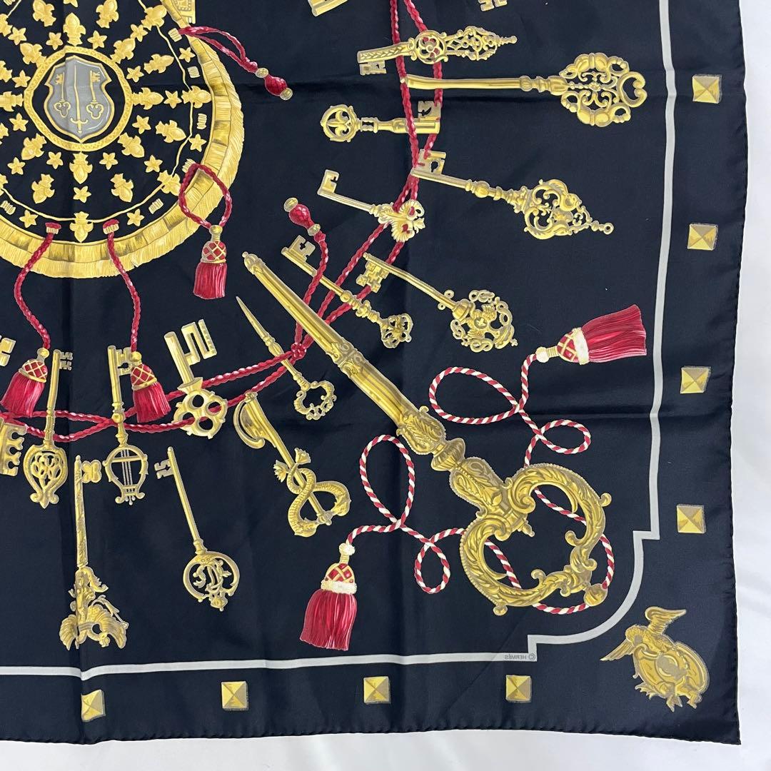 HERMES スカーフ 黒