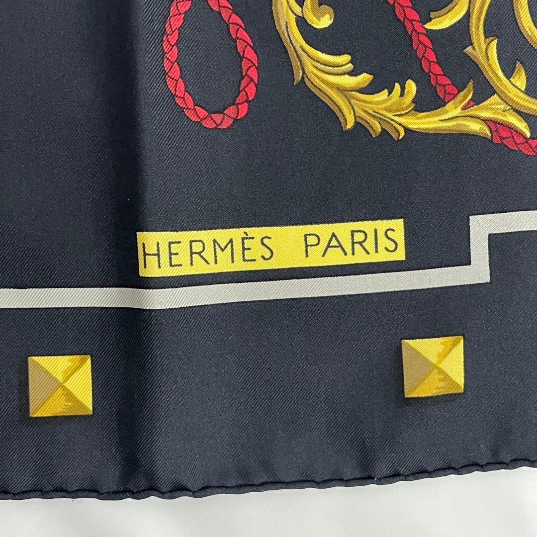 HERMES スカーフ 黒