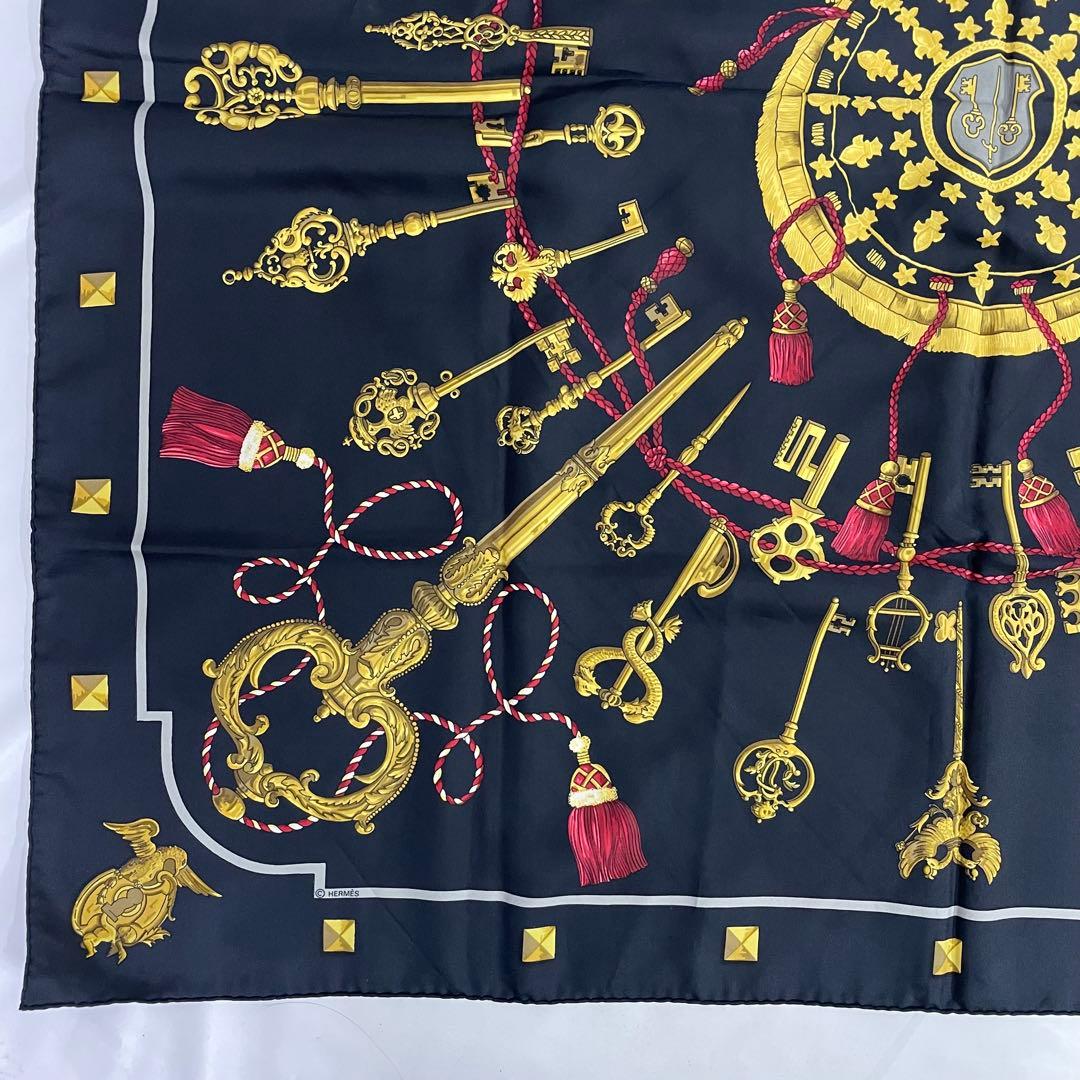 HERMES スカーフ 黒