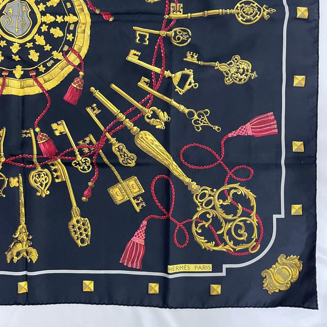 HERMES スカーフ 黒