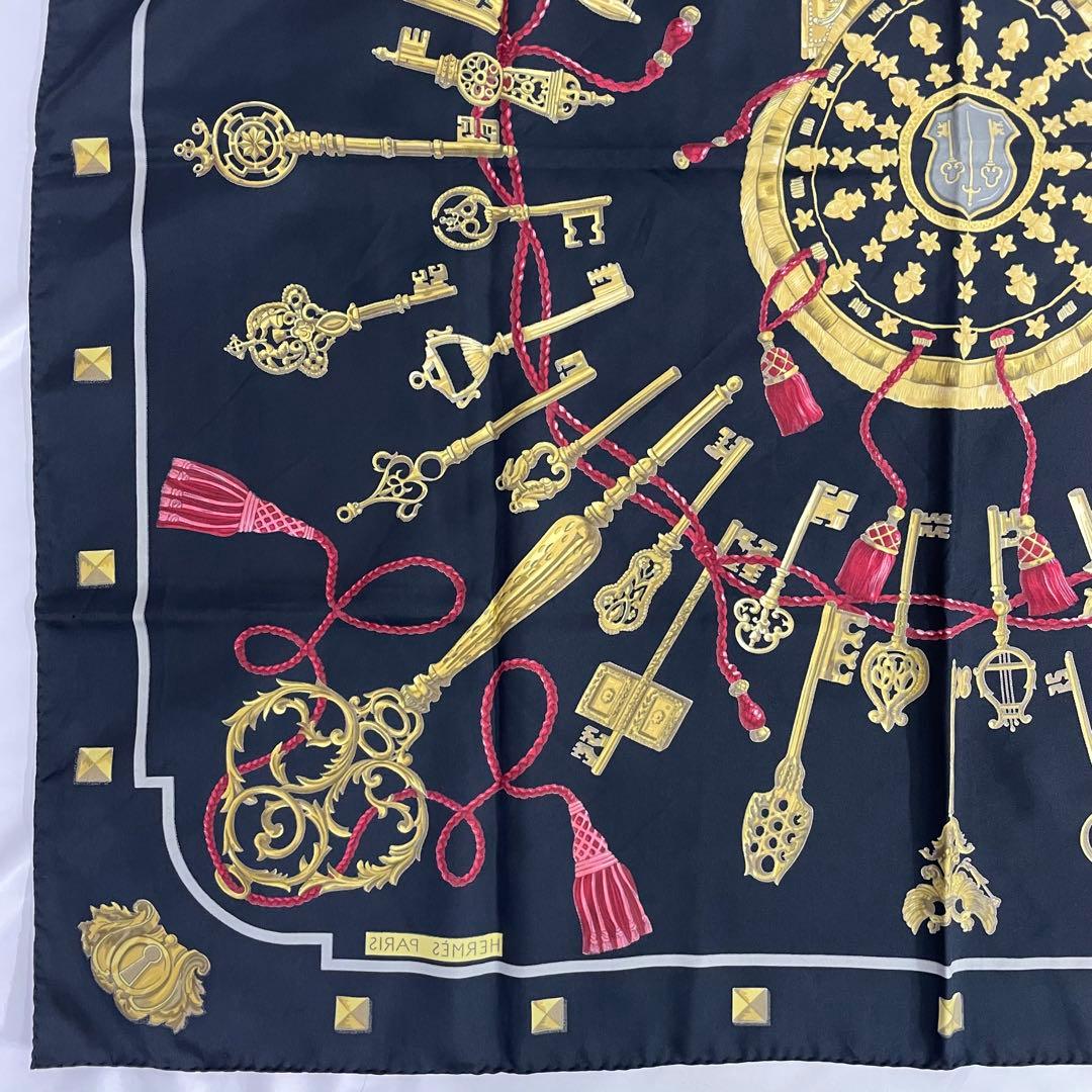 HERMES スカーフ 黒