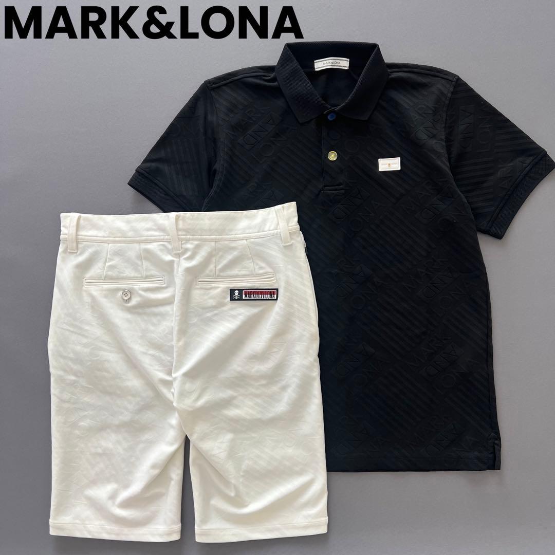 MARK&LONA マークアンドロナ　セットアップ　総柄　ロゴ　メンズ　ゴルフ