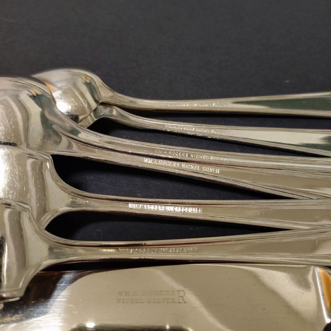 アールデコ1930年代WM ROGERSカトラリー アメリカ 8本シルバーPL