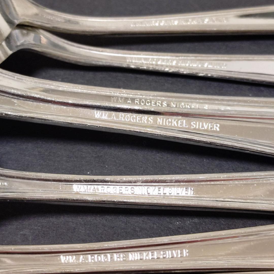 アールデコ1930年代WM ROGERSカトラリー アメリカ 8本シルバーPL