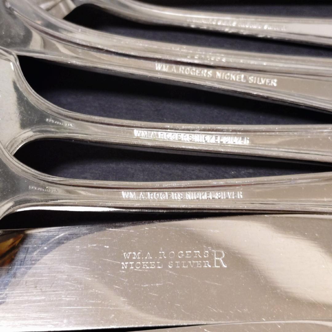 アールデコ1930年代WM ROGERSカトラリー アメリカ 8本シルバーPL