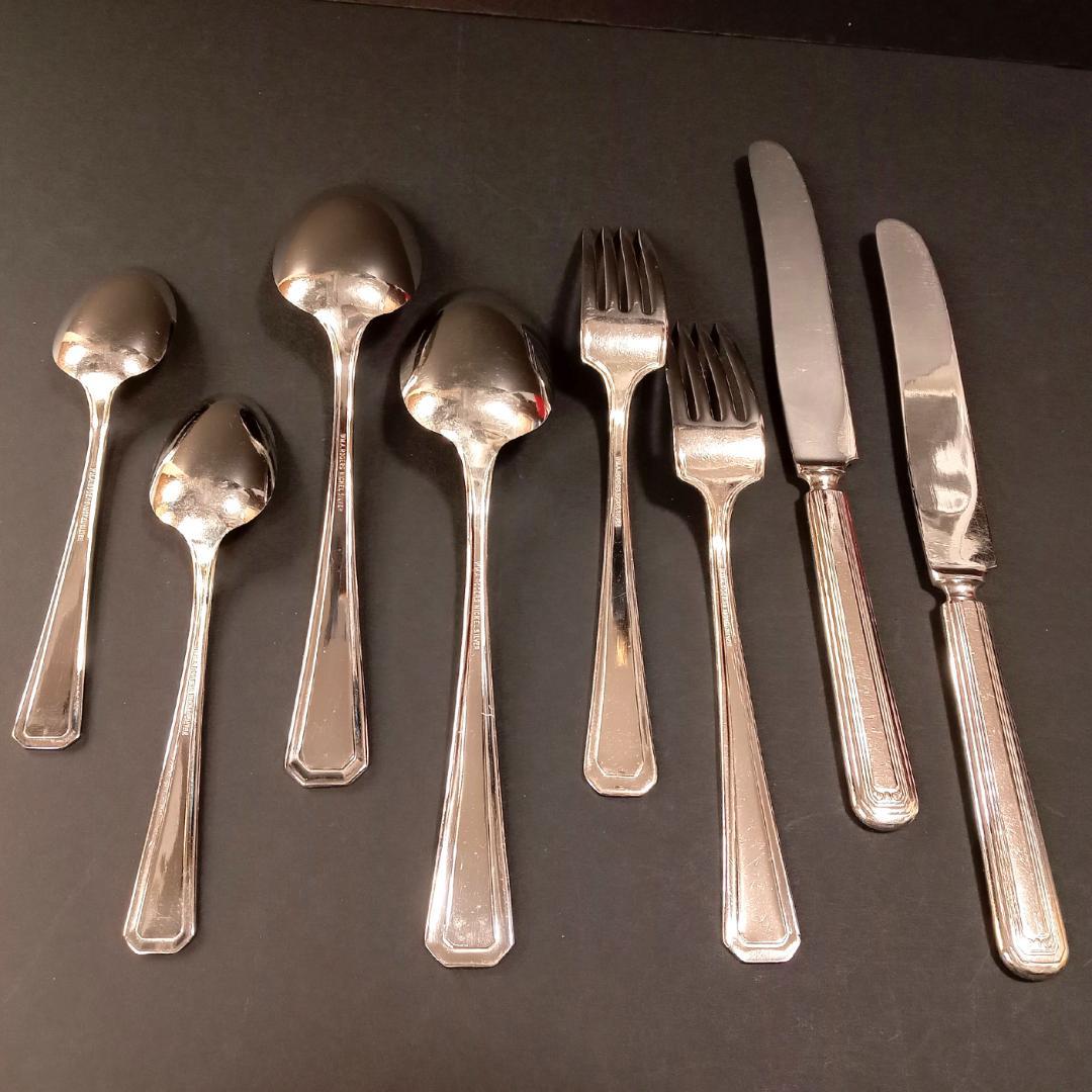アールデコ1930年代WM ROGERSカトラリー アメリカ 8本シルバーPL