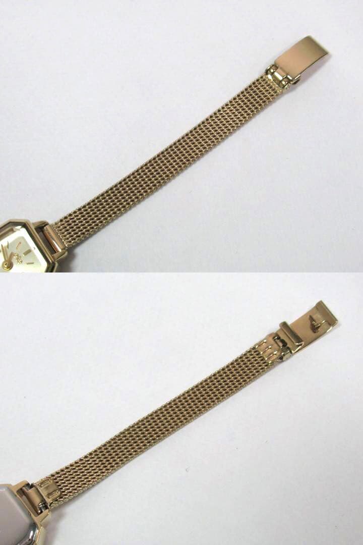 美品 ete エテ ウォッチ オクタゴンフェイス ダイヤ ゴールド 腕時計