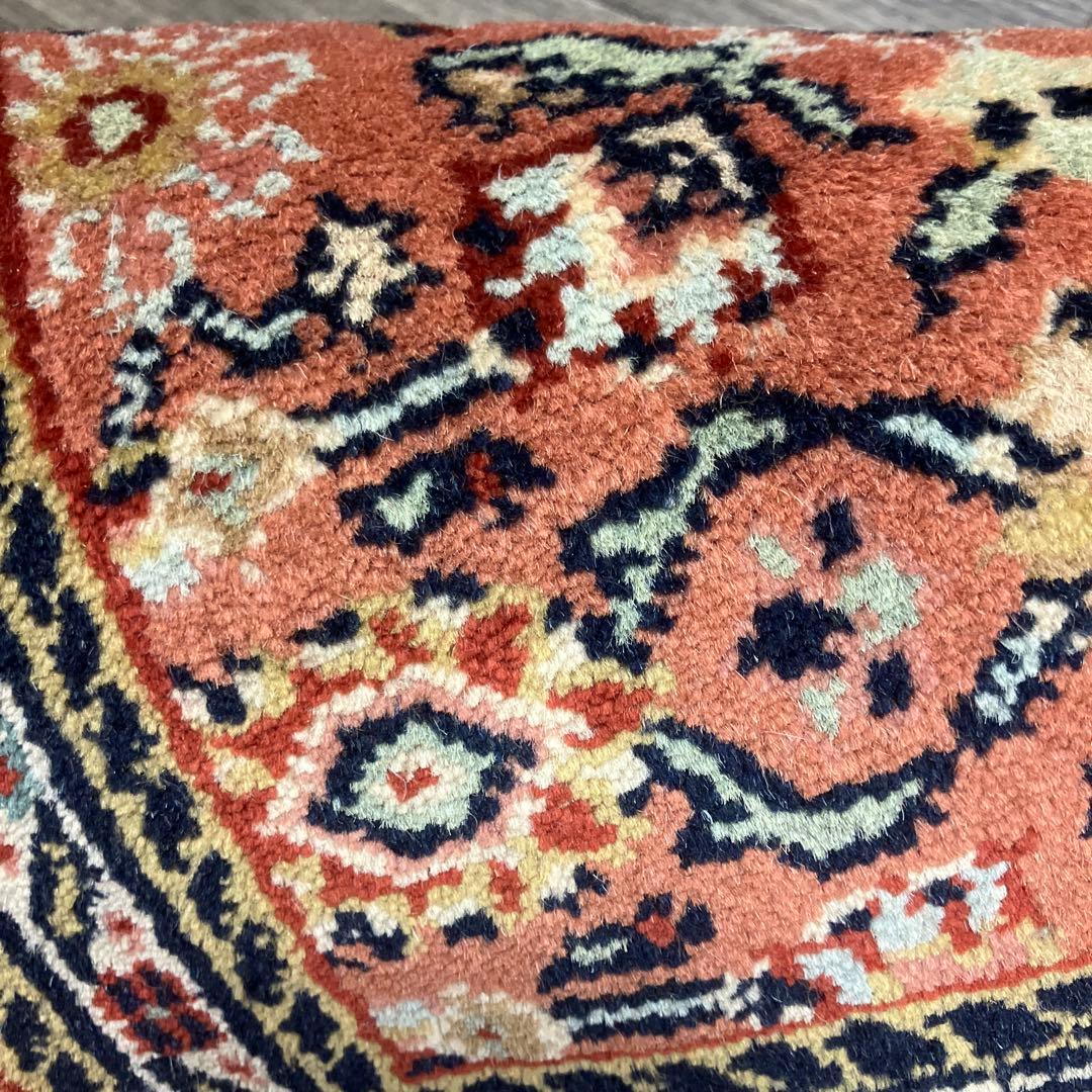 38cmx59cmアンテイク絨毯ミニラグペルシア絨毯　ヴィンテージ ラグ