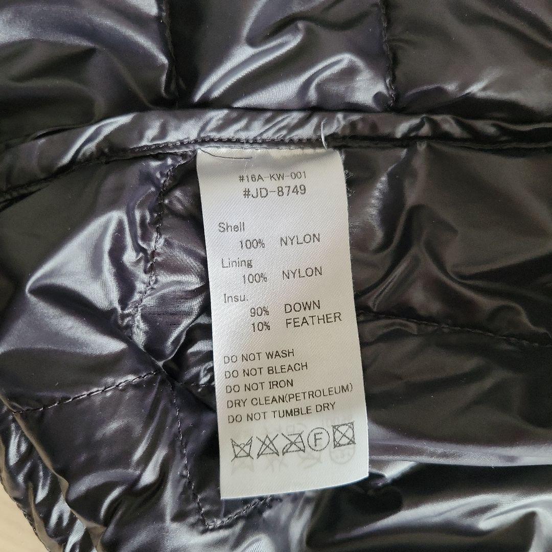 美品　DANTON ブラック ダウンベスト　34