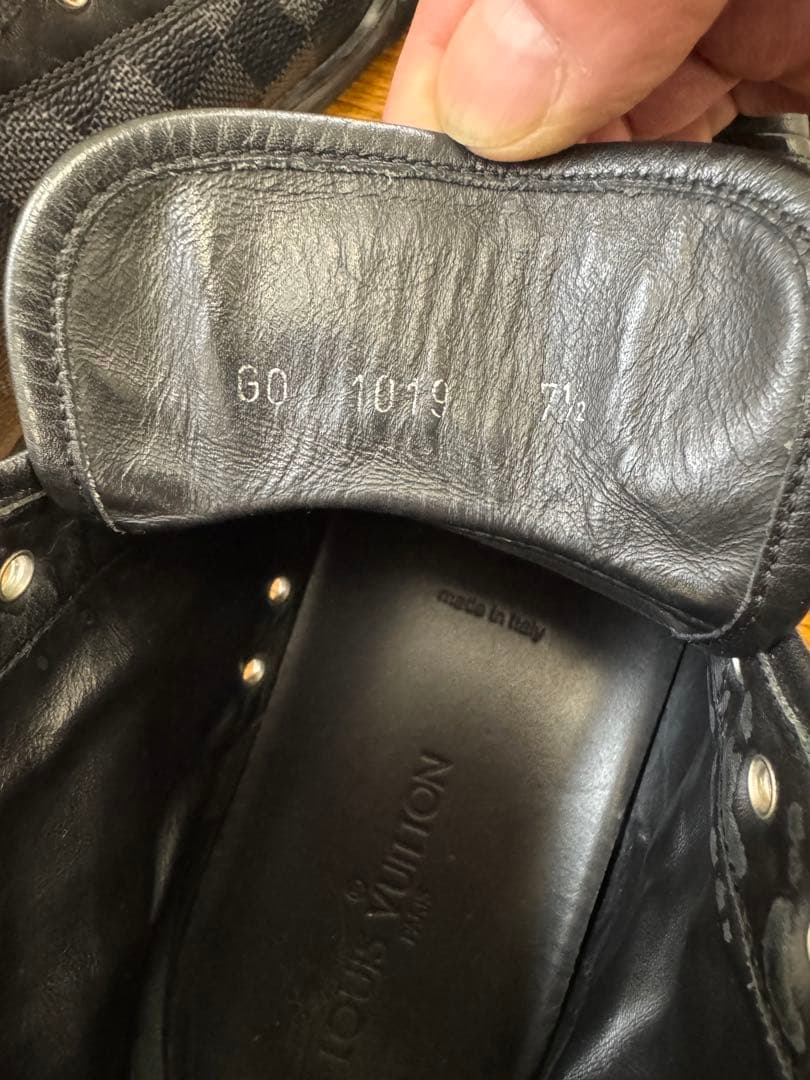 値下げ　ルイヴィトン ダミエグラフィット ハイカットスニーカー ブラック7.5