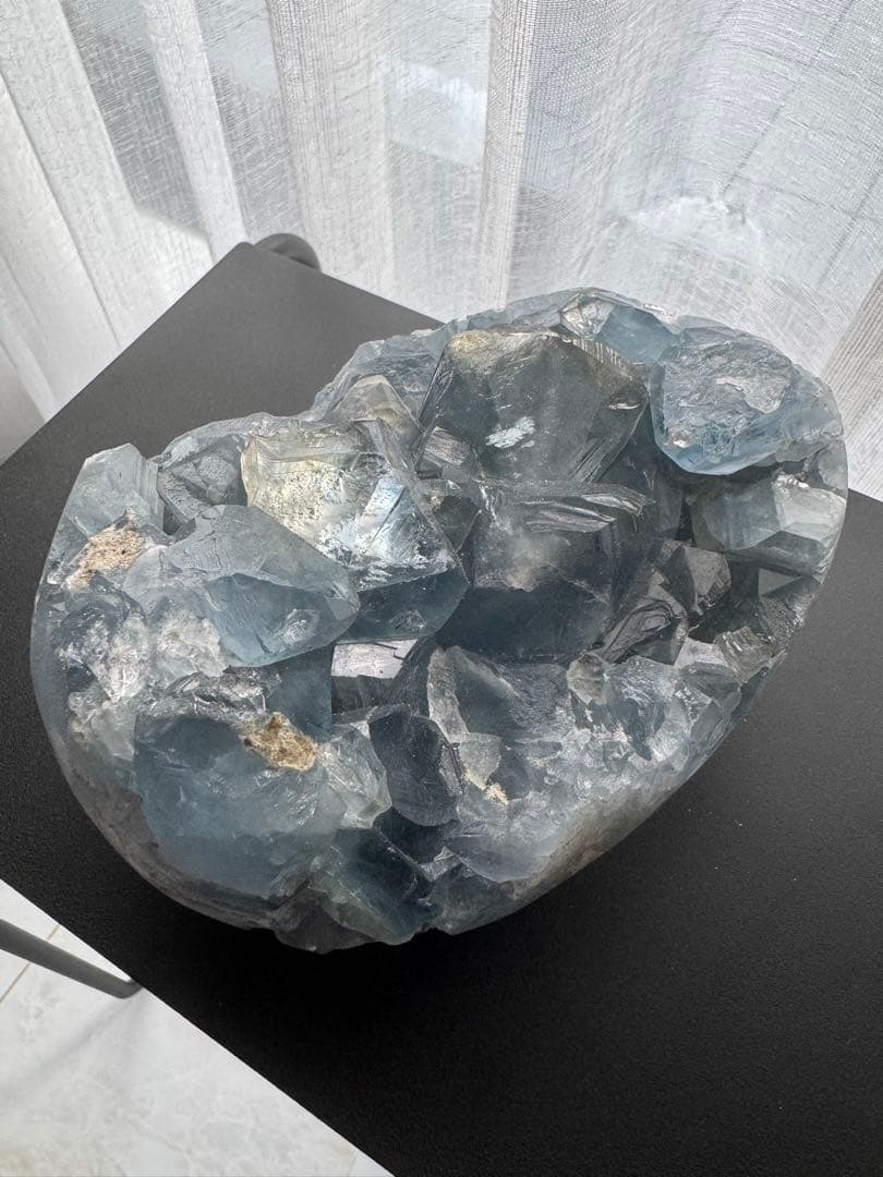 BIG！濃ブルーセレスタイト3.4kg超＆高品質　空色ブルー