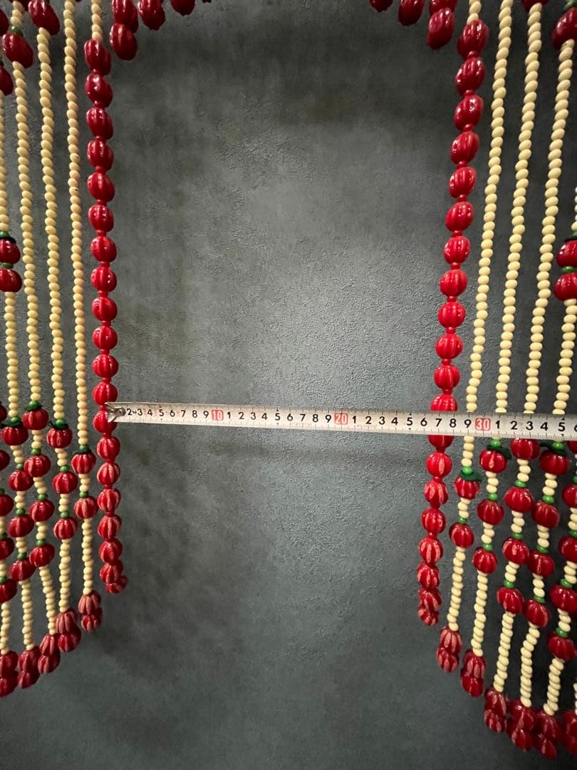 ビーズのれん 玉のれん レトロポップ 昭和レトロ 当時物 インテリア 目隠し