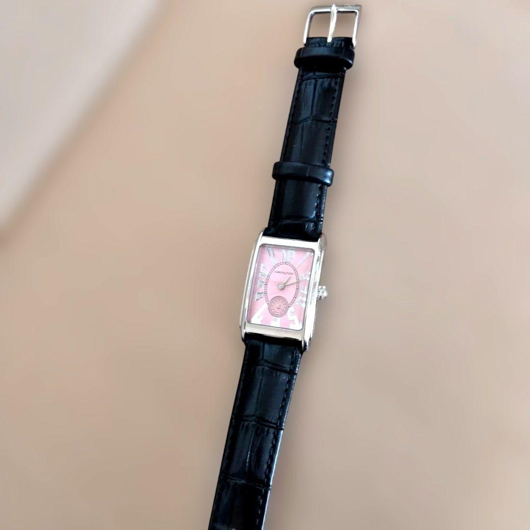 HAMILTON ピンク文字盤 腕時計