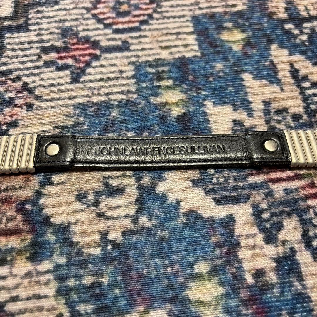 JOHN LAWRENCE SULLIVAN ブラック メタルレザーベルト 箱付
