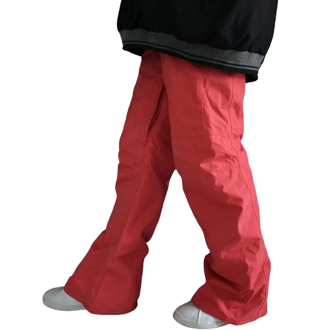 【高機能】US ノースフェイス HYVENT スノーボード パンツ 赤 M
