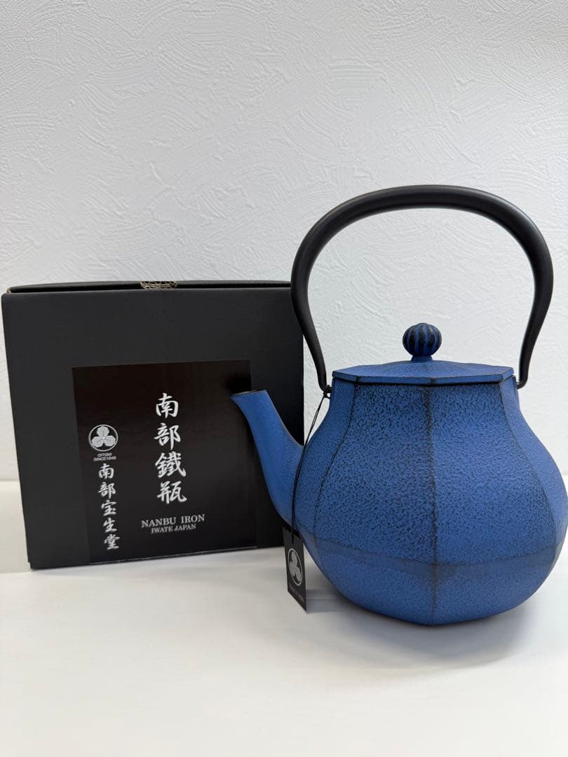 南部鉄器 青 鉄瓶「みやび」