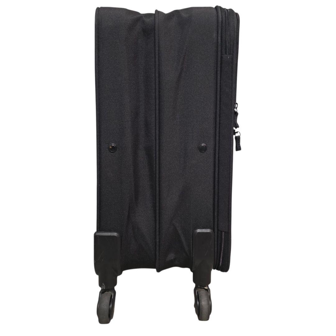 美品 機内持ち込み 無印良品 半分の厚みで収納できるソフトキャリーケース 黒