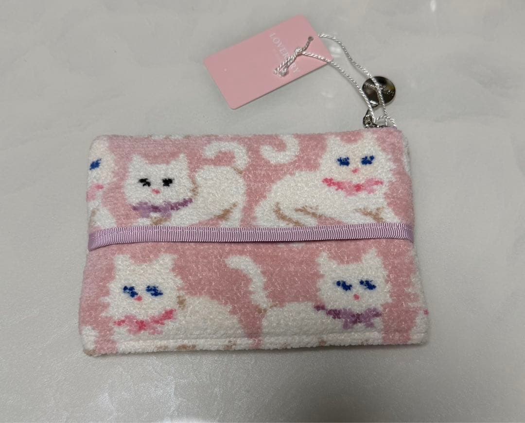 FEILER フェイラー モフモフネコちゃん　 ティッシュポーチ 新品未使用