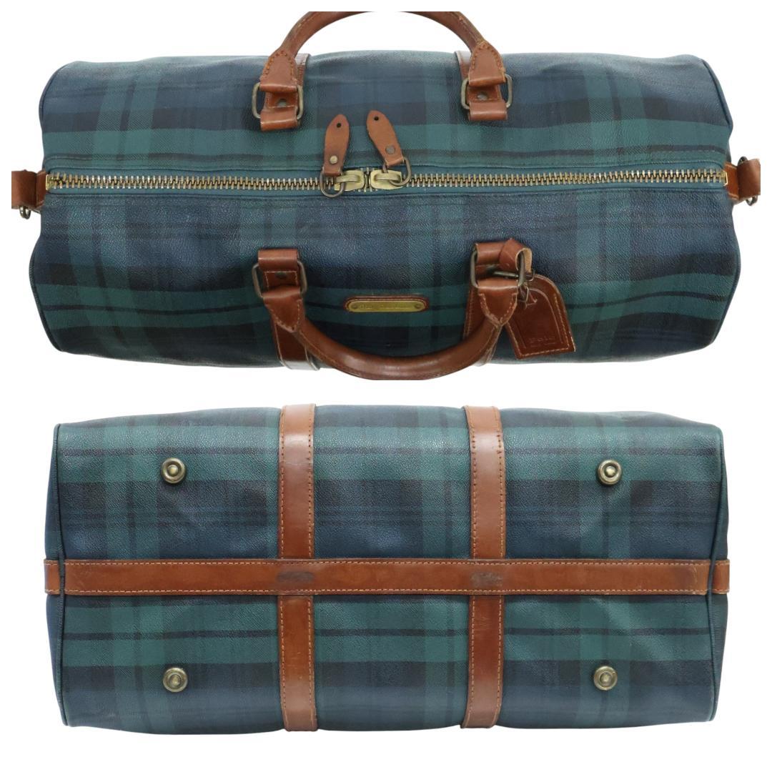 ポロ ラルフローレン ボストンバッグ 2way グリーン PVC 旅行バッグ