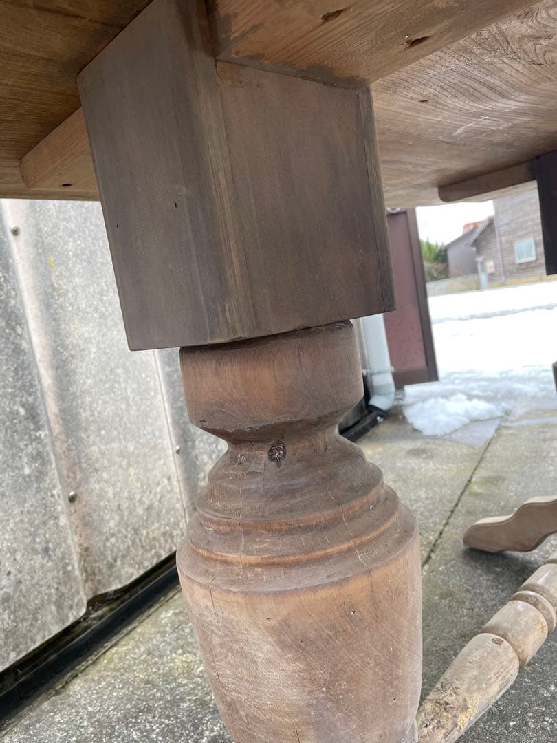 アンティーク/イギリス/古材/剥離/ダイニングテーブル/センターテーブル/作業台