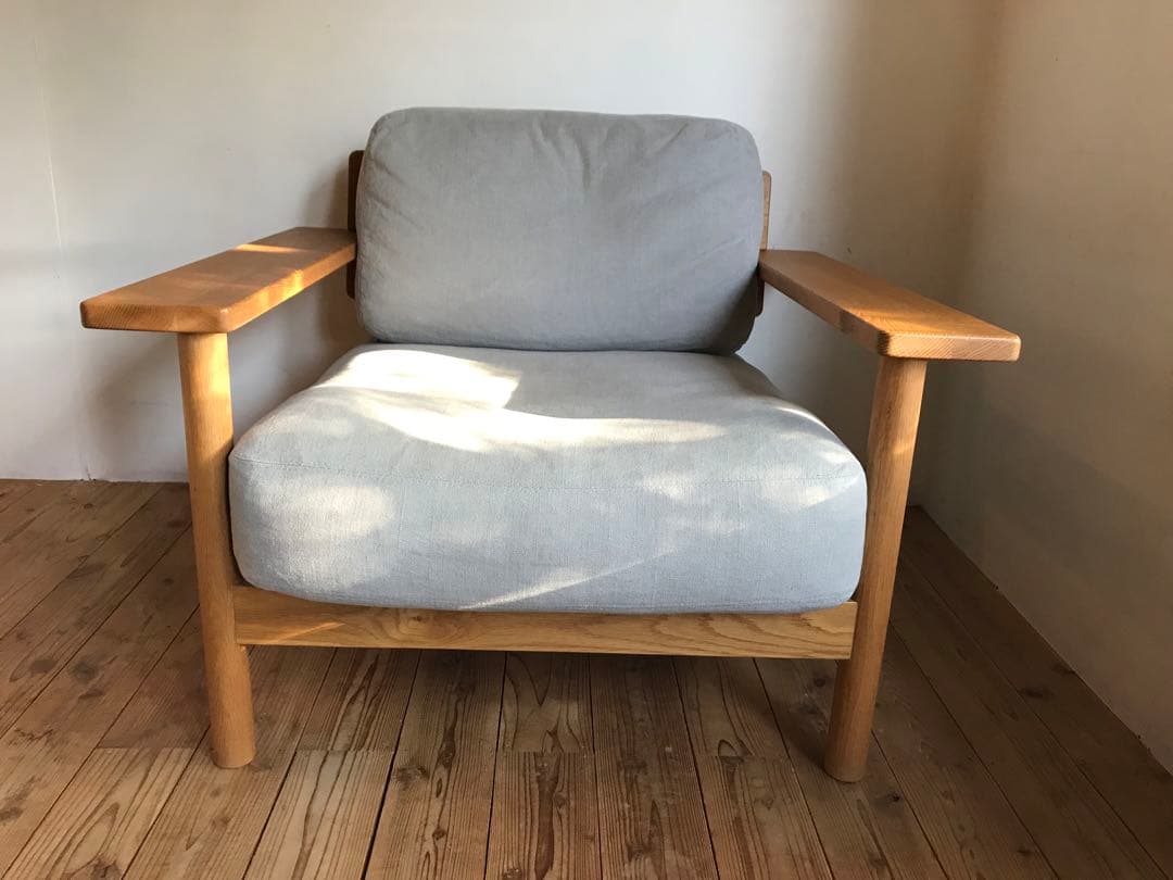 IDEEイデーDIMACHEディモンシュ一人掛けソファー②替えカバー付きレッド