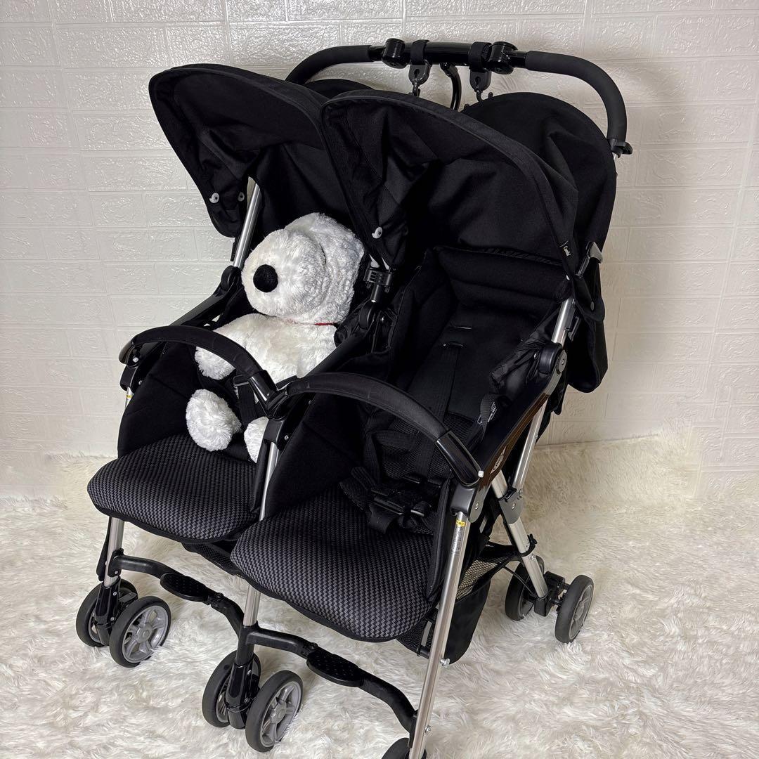 美品 ✨ Combi ベビーカー ツインスピンGC ブラック 2人乗り おまけ