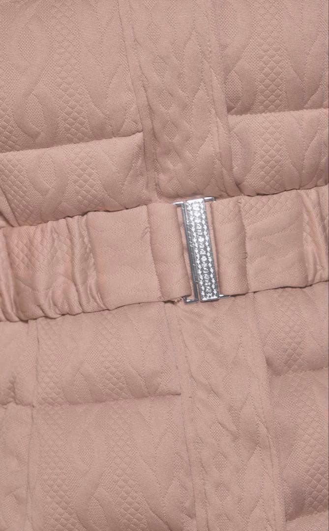 michellMacaron ミシェルマカロン ケーブル柄ベルトダウンコート