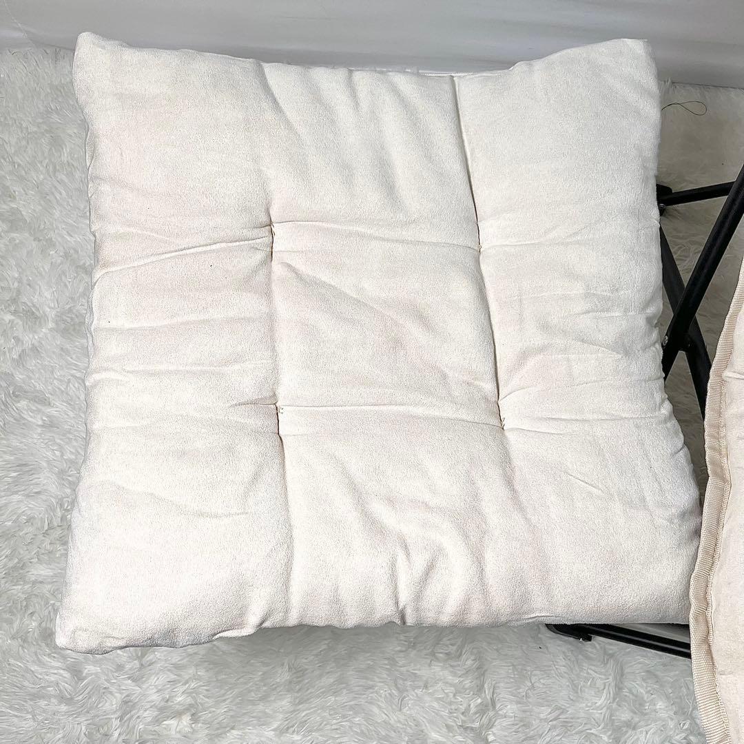 【美品】ニトリ バタフライチェア ハイバック BE オットマン付