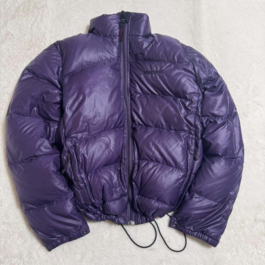 【MOMO】Marmot puffy jacket S紫短丈y2kドローコ
