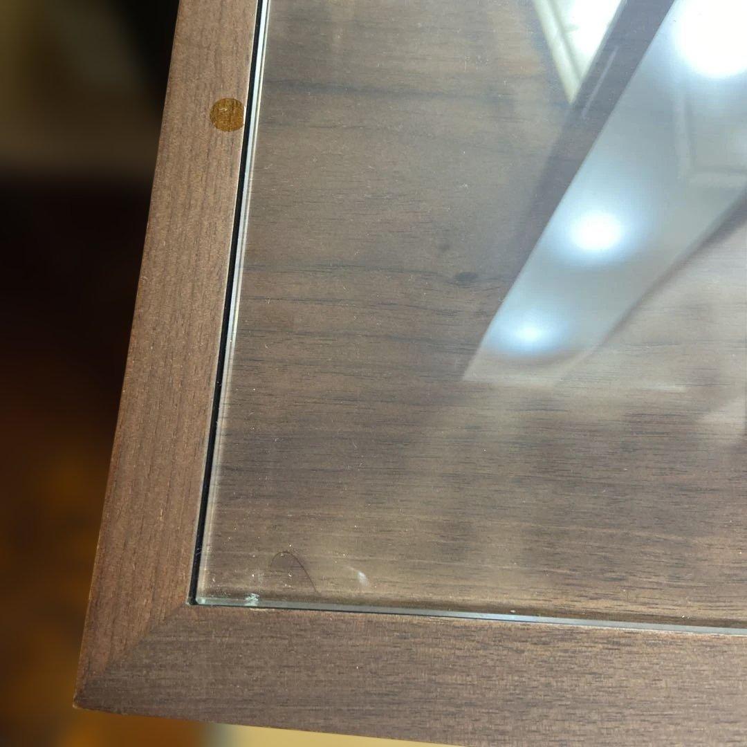 ダークブラウン木製ドレッサー 三面鏡　女優鏡