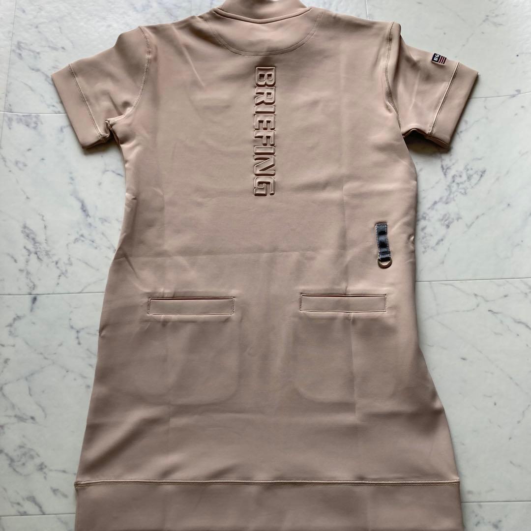 定価30800円【新品】レディースSブリーフィング モックネックワンピース薄茶