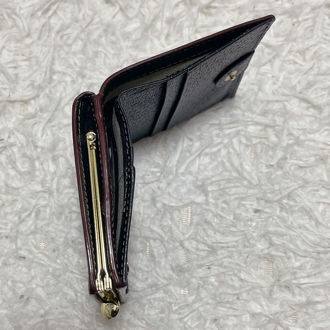 Vivienne Westwood 二つ折り財布 レザー がま口 黒 ブラック