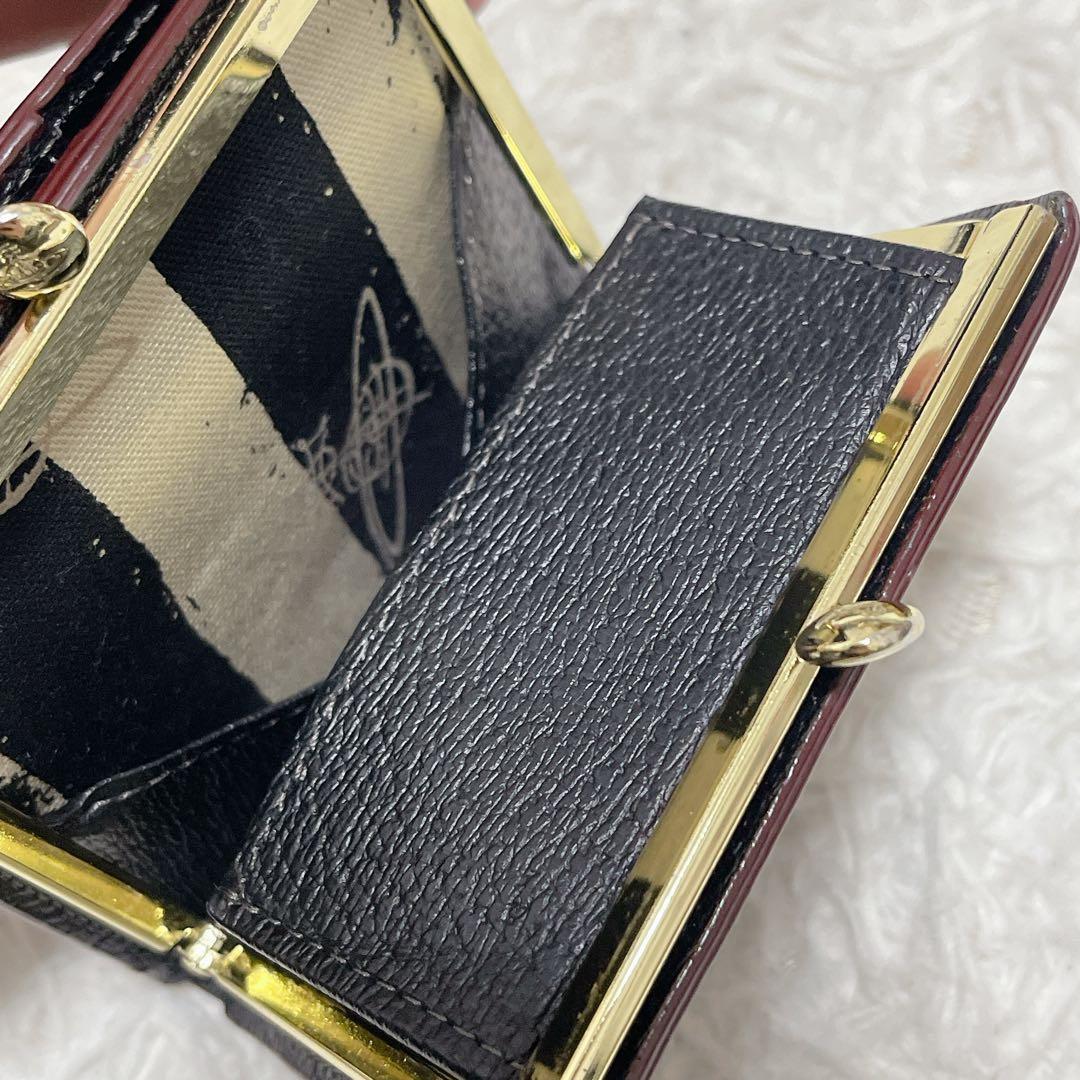 Vivienne Westwood 二つ折り財布 レザー がま口 黒 ブラック