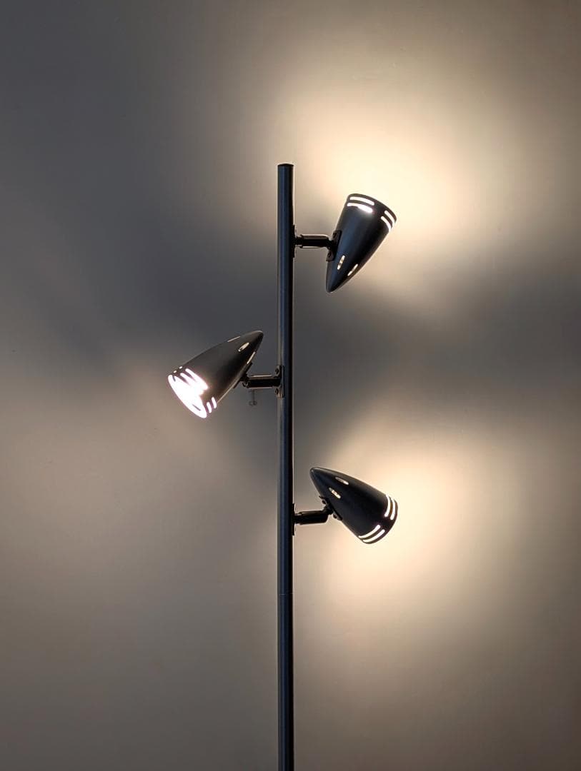 ビンテージ 90s メタル フロア スタンドライト 3灯 スペースエイジ Y2K