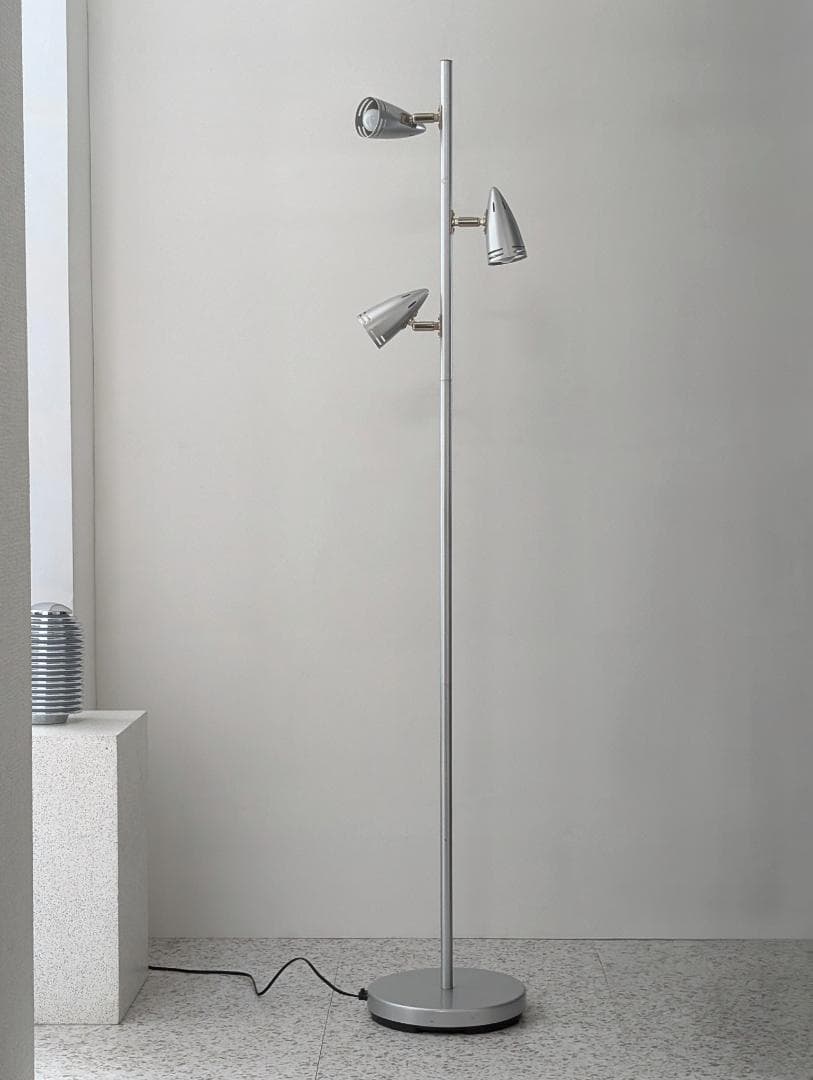 ビンテージ 90s メタル フロア スタンドライト 3灯 スペースエイジ Y2K