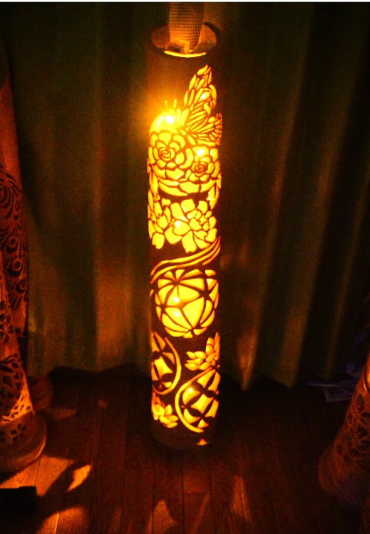 竹灯り　〜蝶手毬〜　竹灯籠　極太孟宗竹