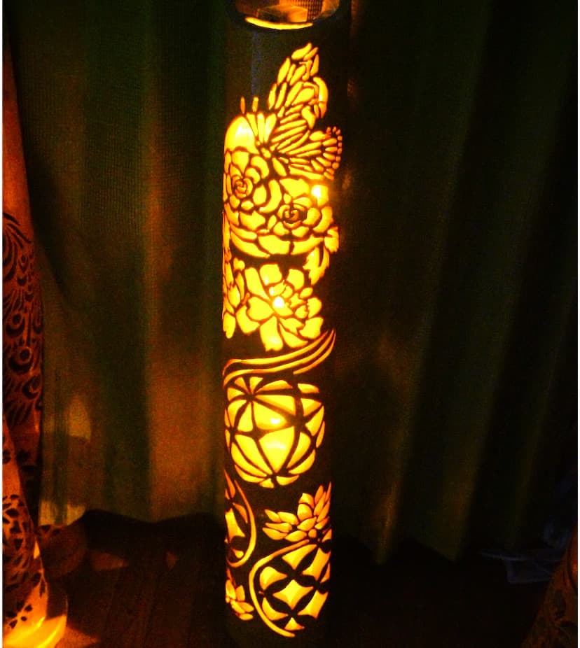 竹灯り　〜蝶手毬〜　竹灯籠　極太孟宗竹