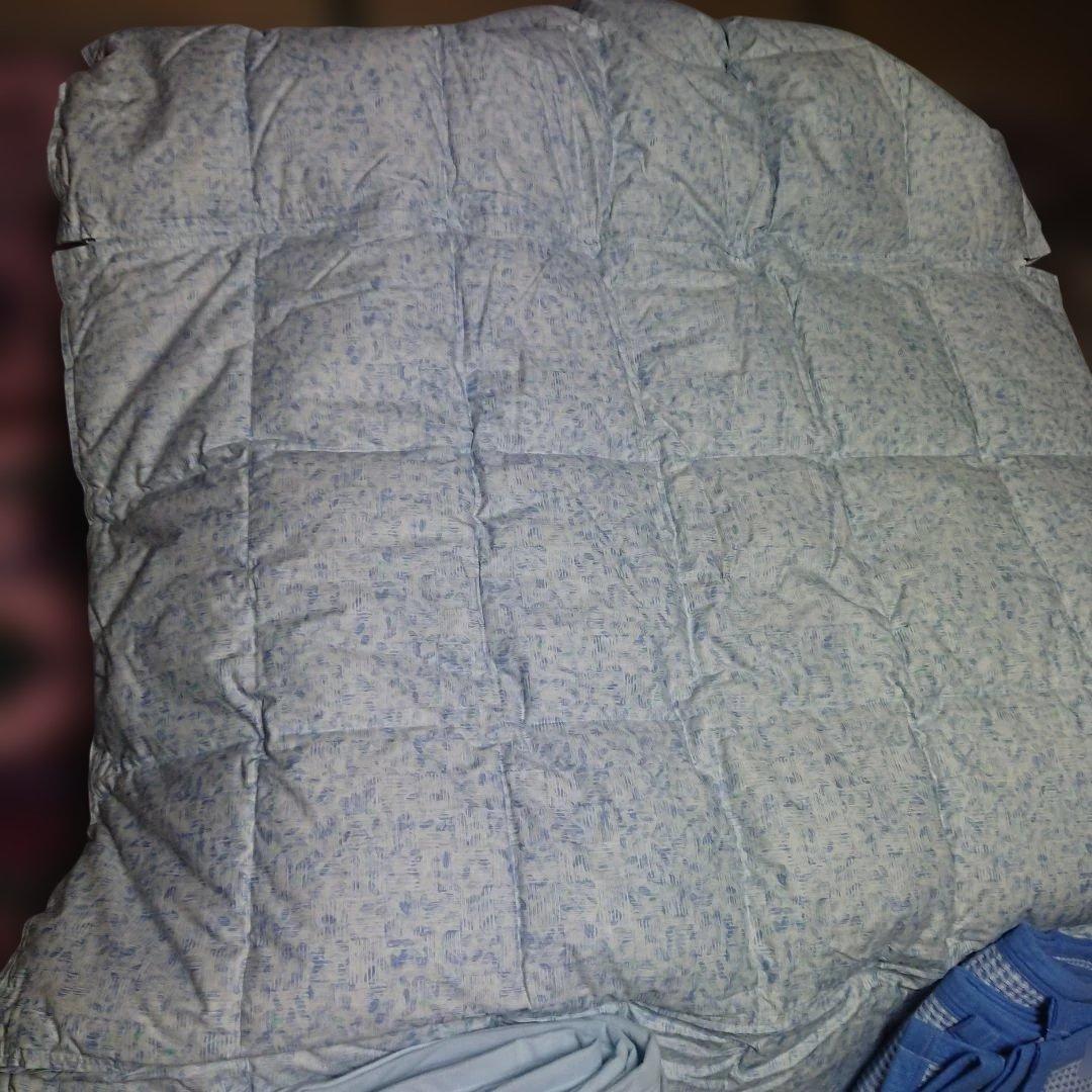 ①丸八真綿 マルハチオリジナル グッスリープダウン 専用カバーシーツ２枚 ブルー