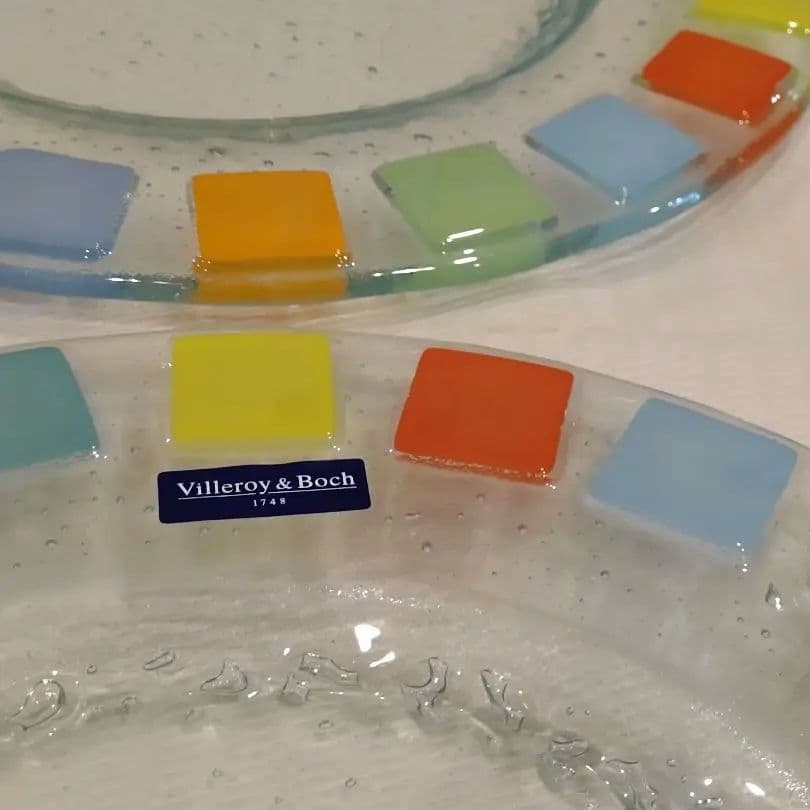 【Villeroy & Boch 廃盤シリーズ】ガラスプレート　４枚セット