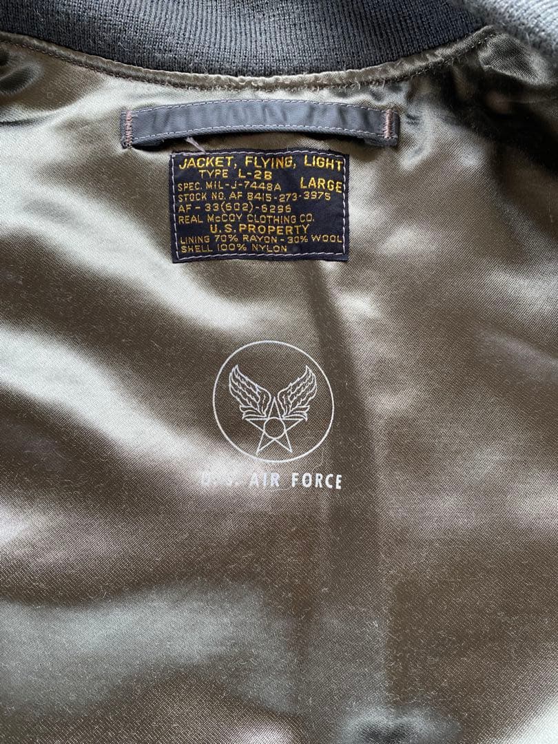 旧ザリアルマッコイズ　 L-2B フライトジャケット　美品